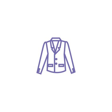 Ceket düz simgesi, vektör çizim