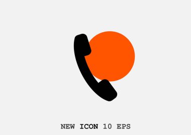 Telefon görüşmesi web simgesi, basit vektör çizim