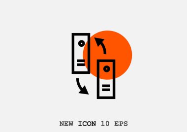 bilgi değişimi simgesi, vektör tasarımı