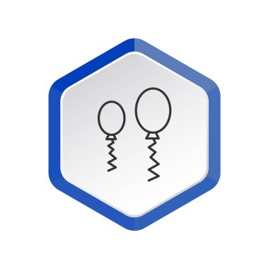 Basit balonlar anahat simgesini