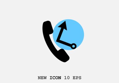 Telefon web simgesi, basit vektör çizim 