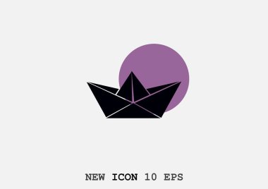Kağıt gemi, web simgesi.