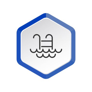 Dalgalar simgesi ile havuzu merdiveni