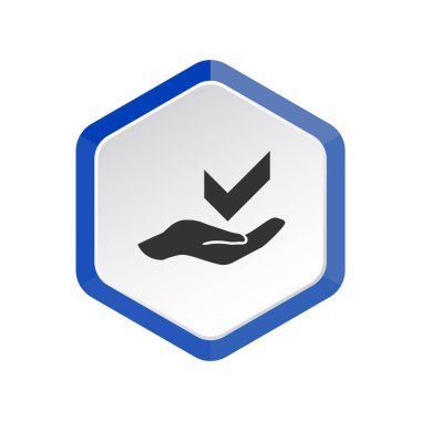 Chek işareti ile kene simgesi