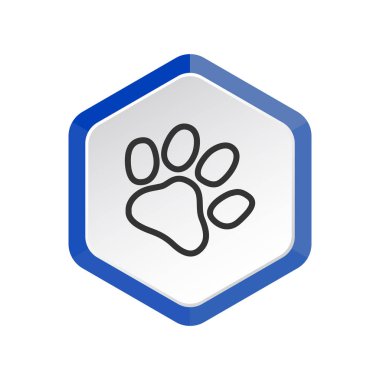 Köpek pençe parça basit simgesi