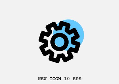 ayar web simgesi dişli. Vektör tasarımı