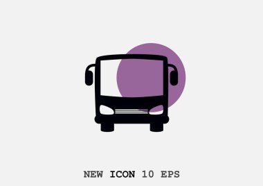 modern otobüs simgesi. vektör çizim
