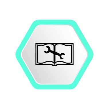kitap ayar web simgesi. Vektör tasarımı