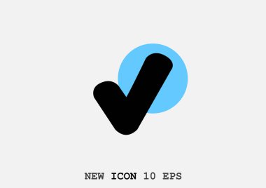 Chek işareti ile kene simgesi