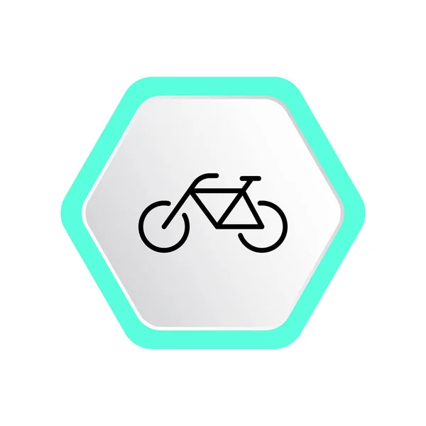 Bicycle Simple Web Icon Outline Vector Illustration — Stock Vector