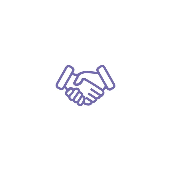 Handshake jednoduchý web ikony — Stockový vektor