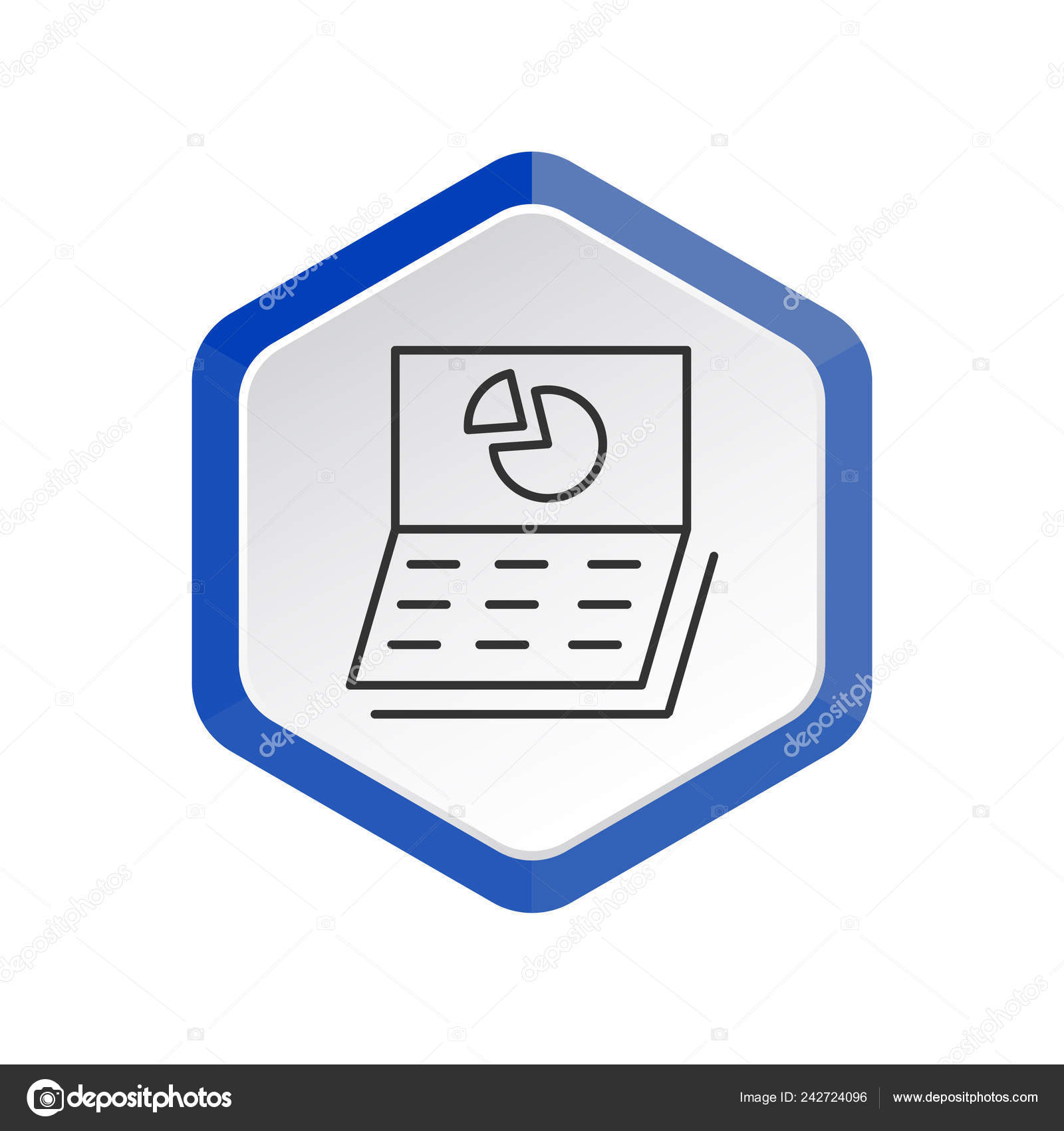 Simple laptop with graph on screen Stock Vector Image by ©LovArt #242724096