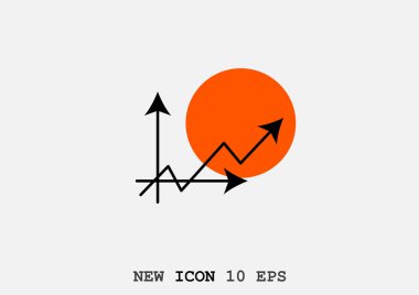 Grafik simgesi üzerinde Eğri ok