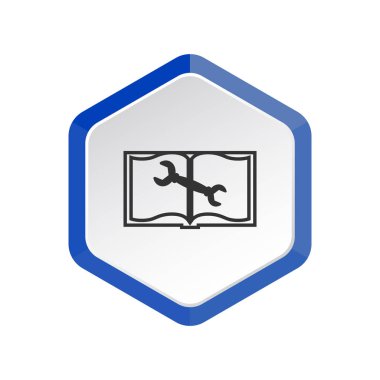 kitap ayar web simgesi. Vektör tasarımı