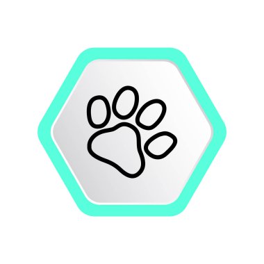 Köpek pençe parça basit simgesi