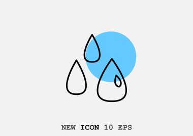 Sıvı damlacıkları basit web simgesi