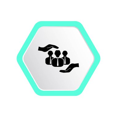 İnsanlar basit web simgesi, anahat vektör çizim grup