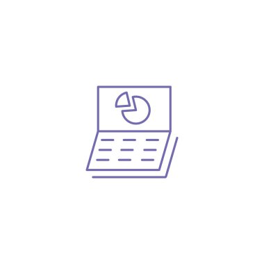 Basit laptop ile grafik ekran üzerinde