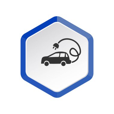 Elektro araba web simgesi. vektör tasarımı 