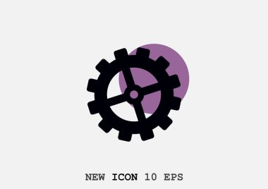 ayar web simgesi dişli. Vektör tasarımı