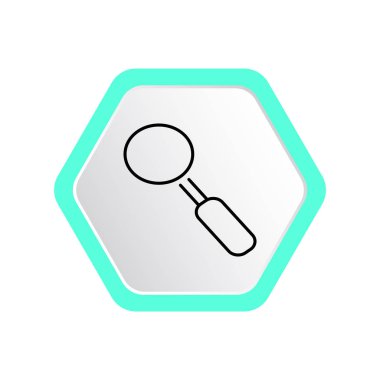 Büyüteç basit simgesini, vektör çizim