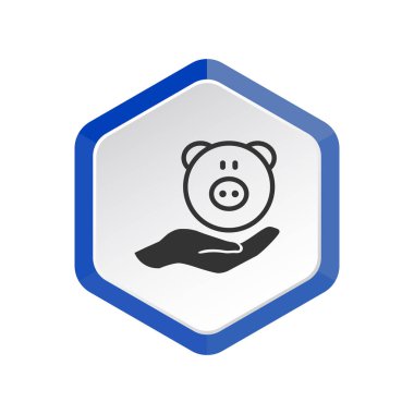 Domuz kafa basit web simgesi