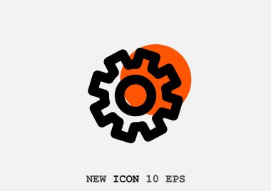 ayar web simgesi dişli. Vektör tasarımı