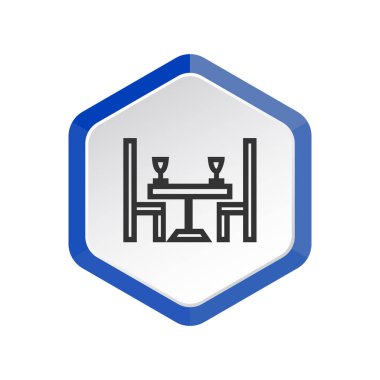 masa sandalye kutsal kişilerin resmi, vektör çizim ile