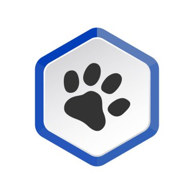 Köpek pençe parça basit simgesi