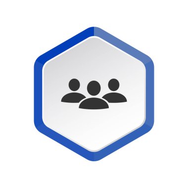 İnsanlar basit web simgesi, anahat vektör çizim grup