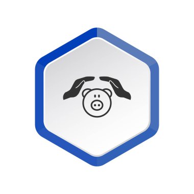 Domuz kafa basit web simgesi