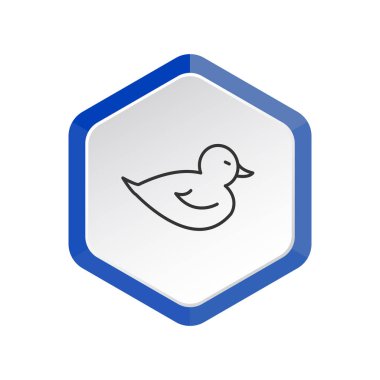 Basit ördek simgesi. Vektör çizim