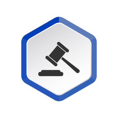 Açık artırma çekiç basit web simgesi