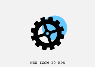 ayar web simgesi dişli. Vektör tasarımı