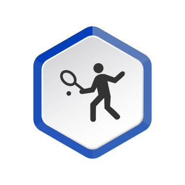 tenisçi, vektör çizim silueti