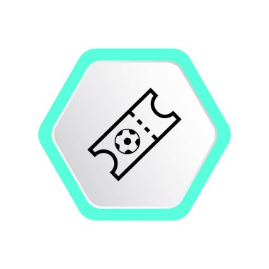 Basit web simgesi futbol bileti ile