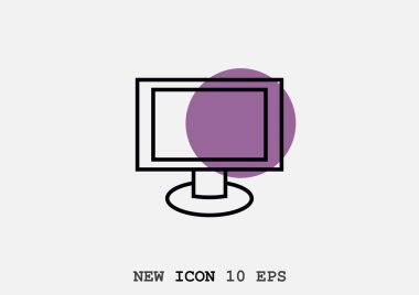 Boş monitör ekran web simgesi