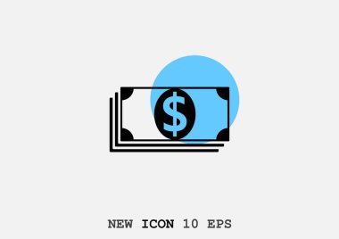 Dolar web simgesi yığını