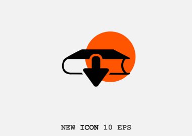 Download kitap web simge, basit anahat vektör çizim