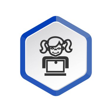 liseli kız ile laptop