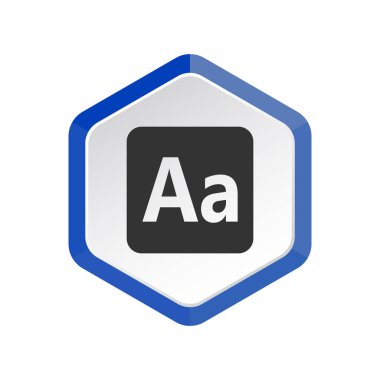 Smartphone alfabe işareti simgesi, anahat vektör çizim