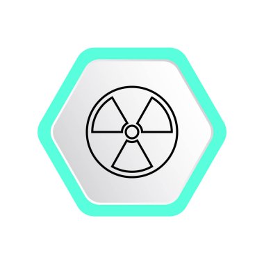 radyoaktif işareti illüstrasyon vektör 