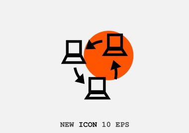 bilgi değişimi simgesi, vektör tasarımı