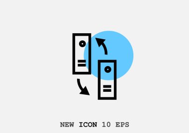 bilgi değişimi simgesi, vektör tasarımı