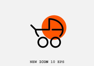 Bebek arabası anahat web simgesi