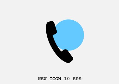 Telefon görüşmesi web simgesi, basit vektör çizim