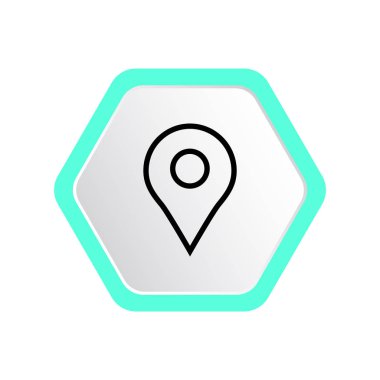 harita işaretleyici ağ simgesi, vektör illüstrasyonu