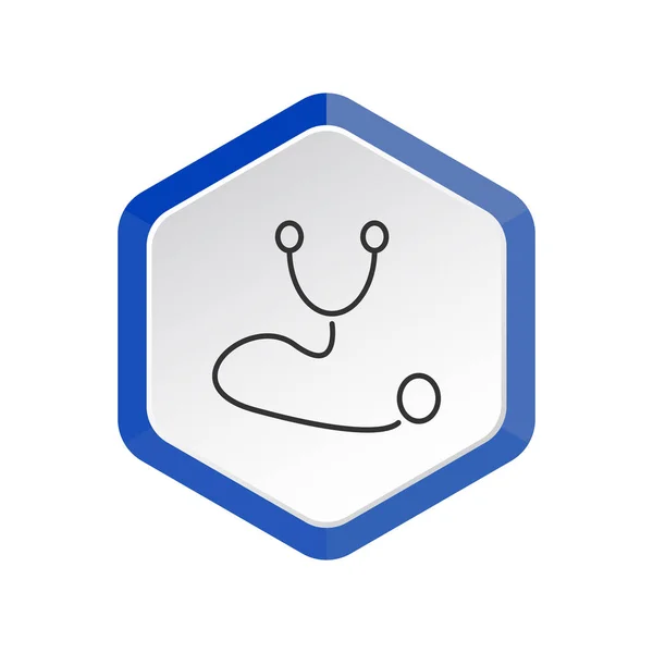 Stethoskop-Websymbol — Stockvektor