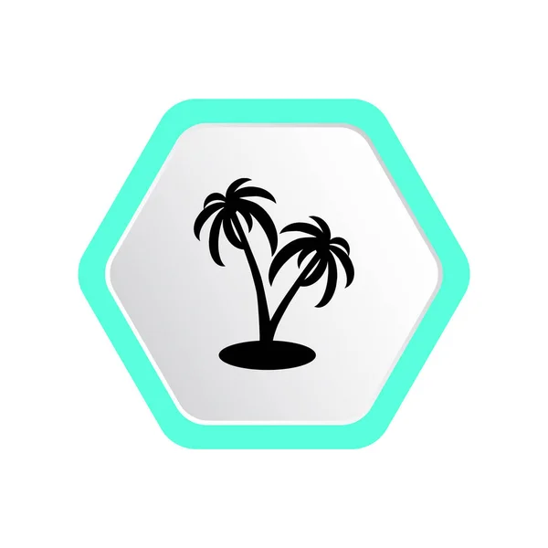 Иконка пальмы . — стоковый вектор
