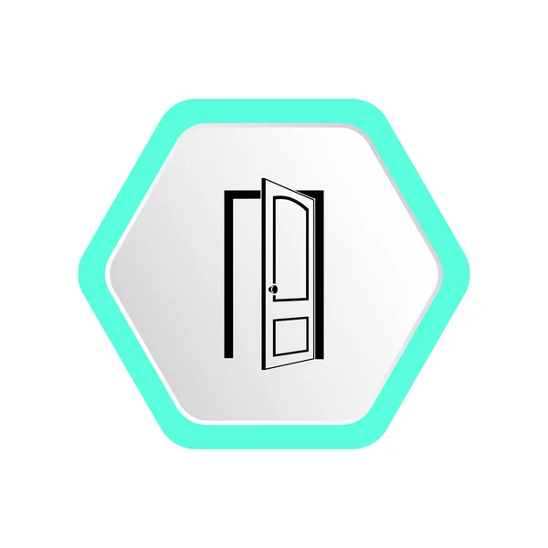 Icono de puerta abierta — Vector de stock